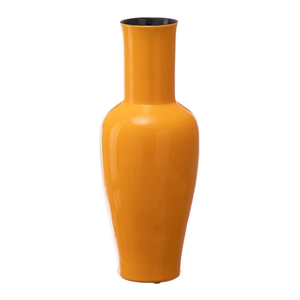 Vase 18 x 18 x 46,5 cm Keramikk Gul
